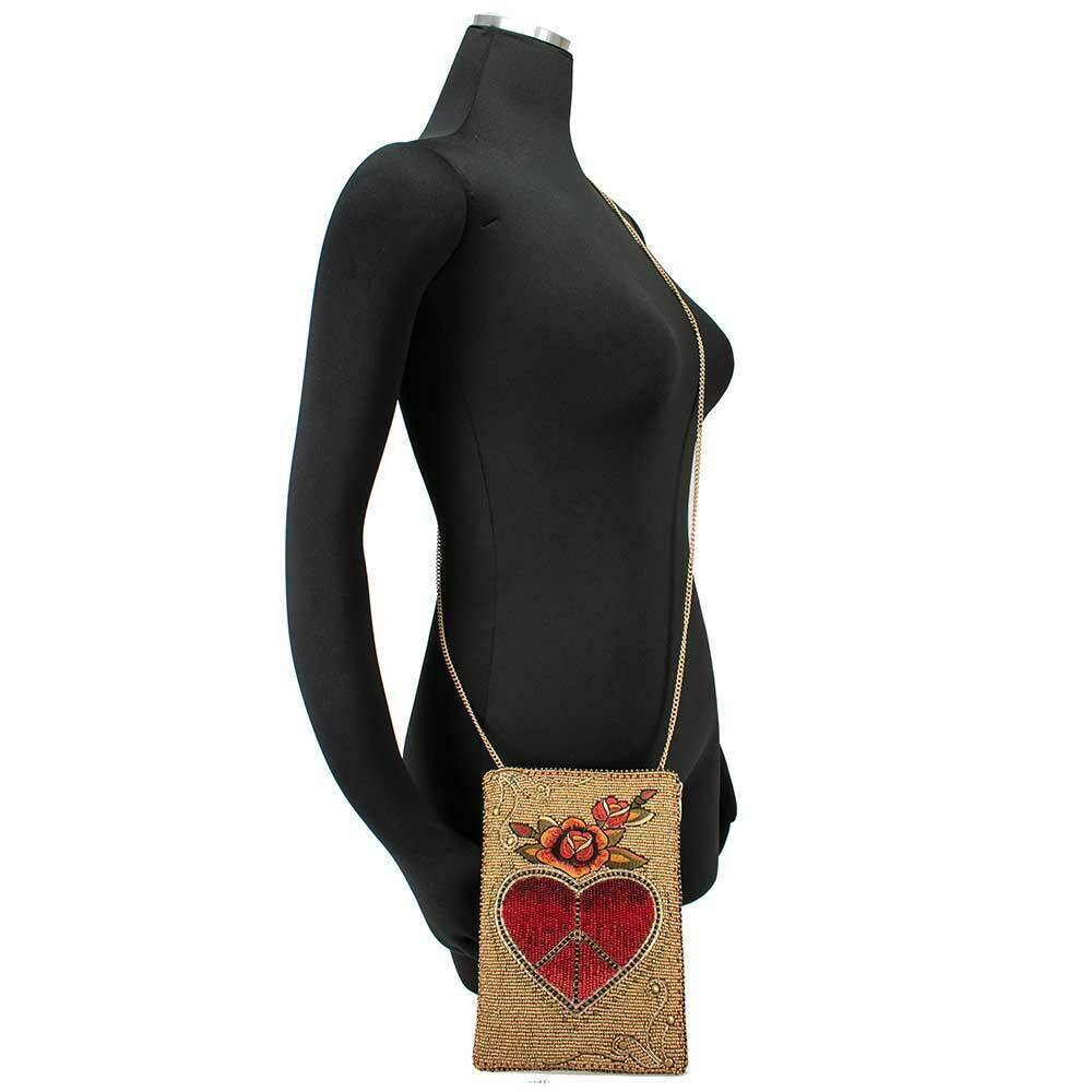 Mary Frances Red and Gold Beaded Crossbody Bag - Picture 2 of 7